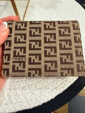 PreLOVED ✨ Fendi Brown Monogram FF Canvas Bifold Wallet ⭐️